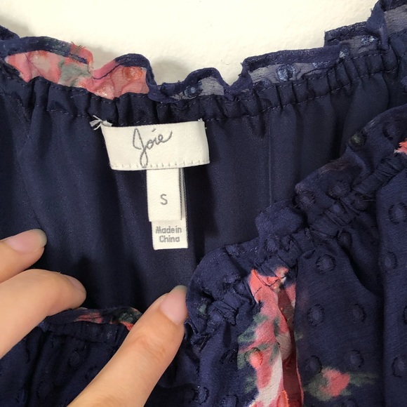 Joie silk off shoulder floral mini dress  Sz Small - Picture 4 of 6